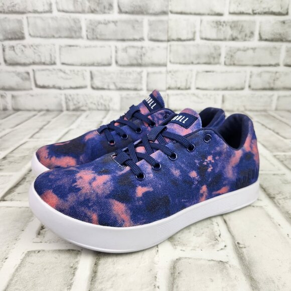 NoBull Tie-Dye Canvas Trainer Women's Sz 7 Blue Pink Athletic Gym CrossFit Shoes - Picture 3 of 10